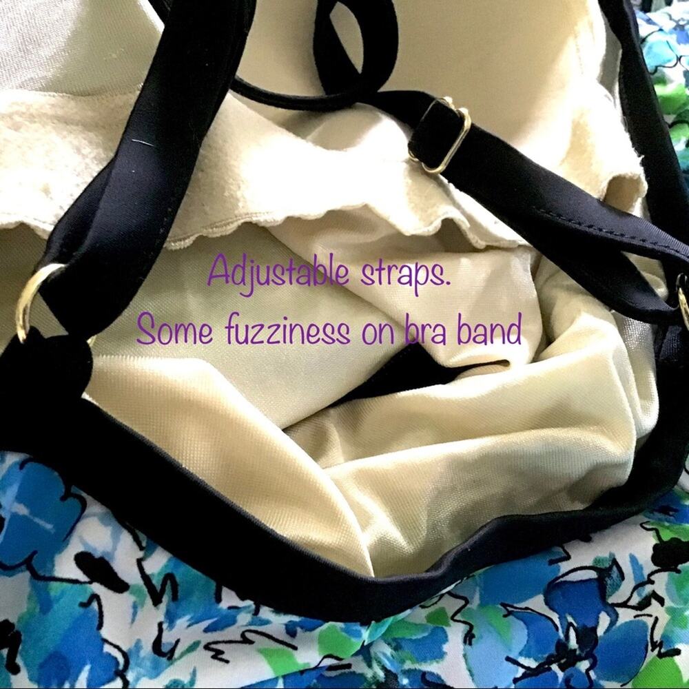 Fit 4 U Fit & Flare Swimsuit Women One Piece Swimdress sz 18W Floral Blue Green - Picture 6 of 6